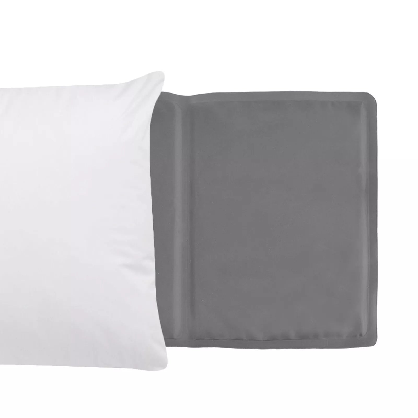 2-Pack Grey Cooling Gel Pillow -, Multipurpose Folding Design, Relief for Sleep, Fevers, Migraines, Hot Flashes, Stress - Absorbs Heat, Enhances Sleep Quality