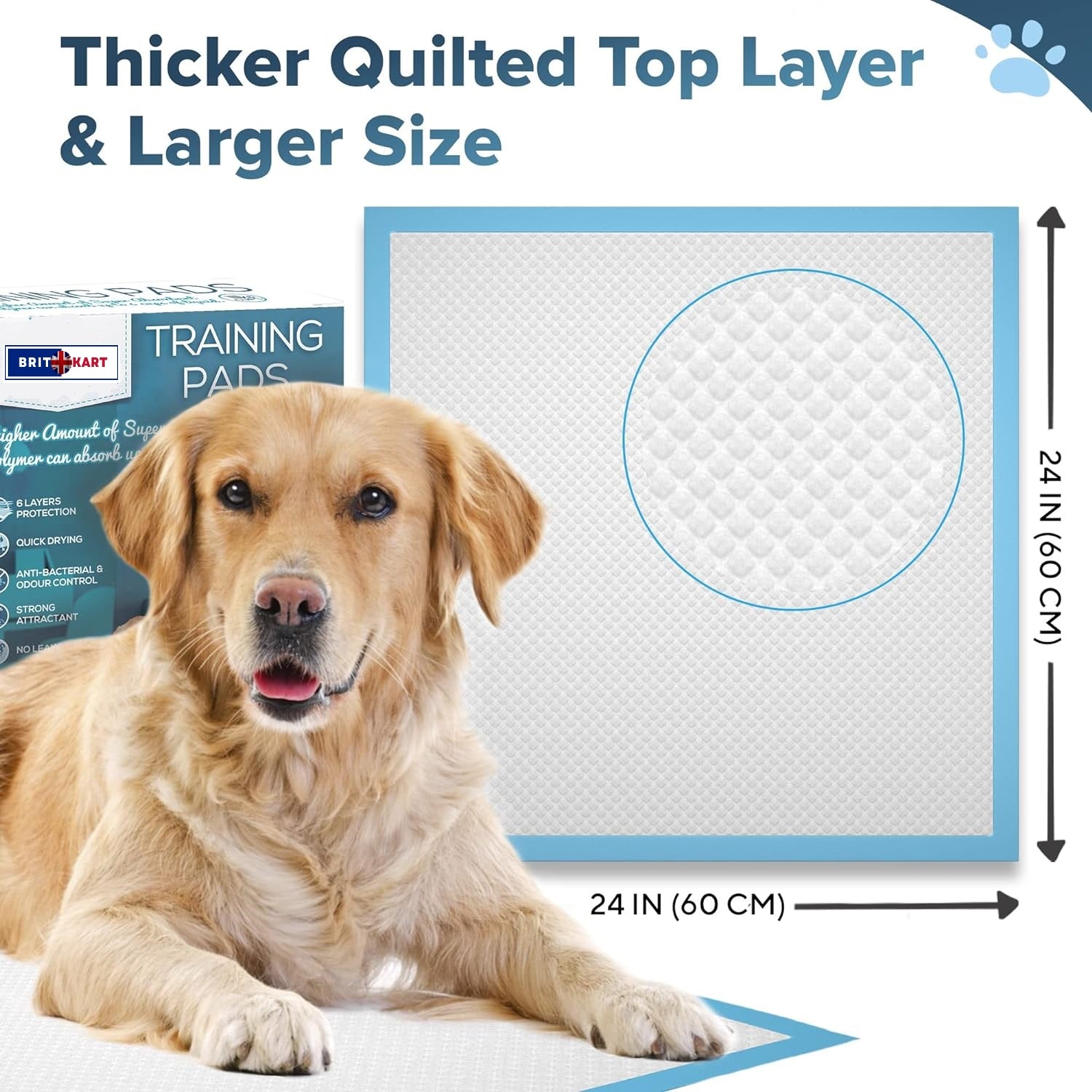 Dog puppy large training wee pads Pack of 30
