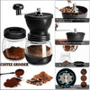 Manual Coffee Bean Grinder Hand Mill Adjustable Coarseness Ceramic Burr Spice
