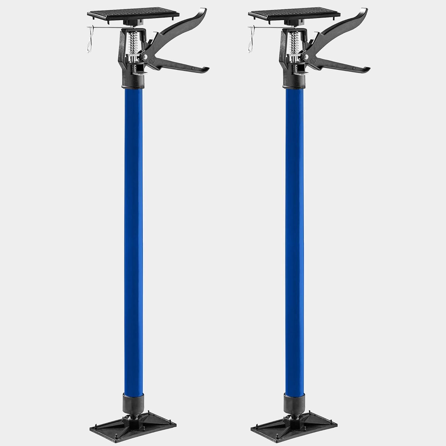 2Pcs Ceiling Drywall Plasterboard Acrow Easy Props Support, 115-290CM Extendable Telescopic Drywall Builders Props Pressure Plates, for Ceiling Plasterboard Support Door frame Tensioner Pole 40Kg Load