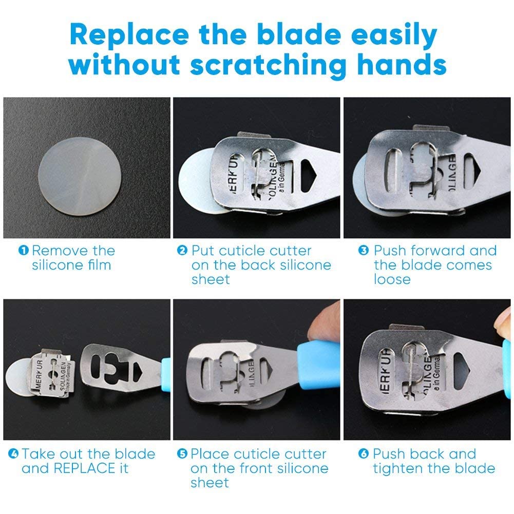 Professional 6-Piece Home Pedicure Kit - Callus Remover, Foot Corn Remover, and Nail File - Effectively Removes Hard, Cracked, and Dead Skin Cells for Soft and Smooth Feet