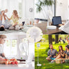 Folding Fan Portable Travel Fan Rechargeable Battery 10-Hour Life Super Quiet Cordless & Desk Extendable Floor and Table Fan