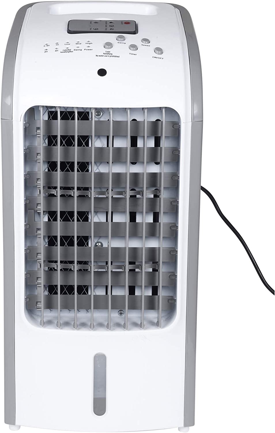 White Portable Air Cooler Unit System with 3 Power Settings, Remote Control & Wheels - Fan, Air Cooler & Humidifier in One - Stay Cool and Comfortable All Summer Long