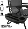 Zero Gravity Folding Sun Lounger with Reclining Seat, Cup Holder, and Canopy - Relax in Style and Comfort