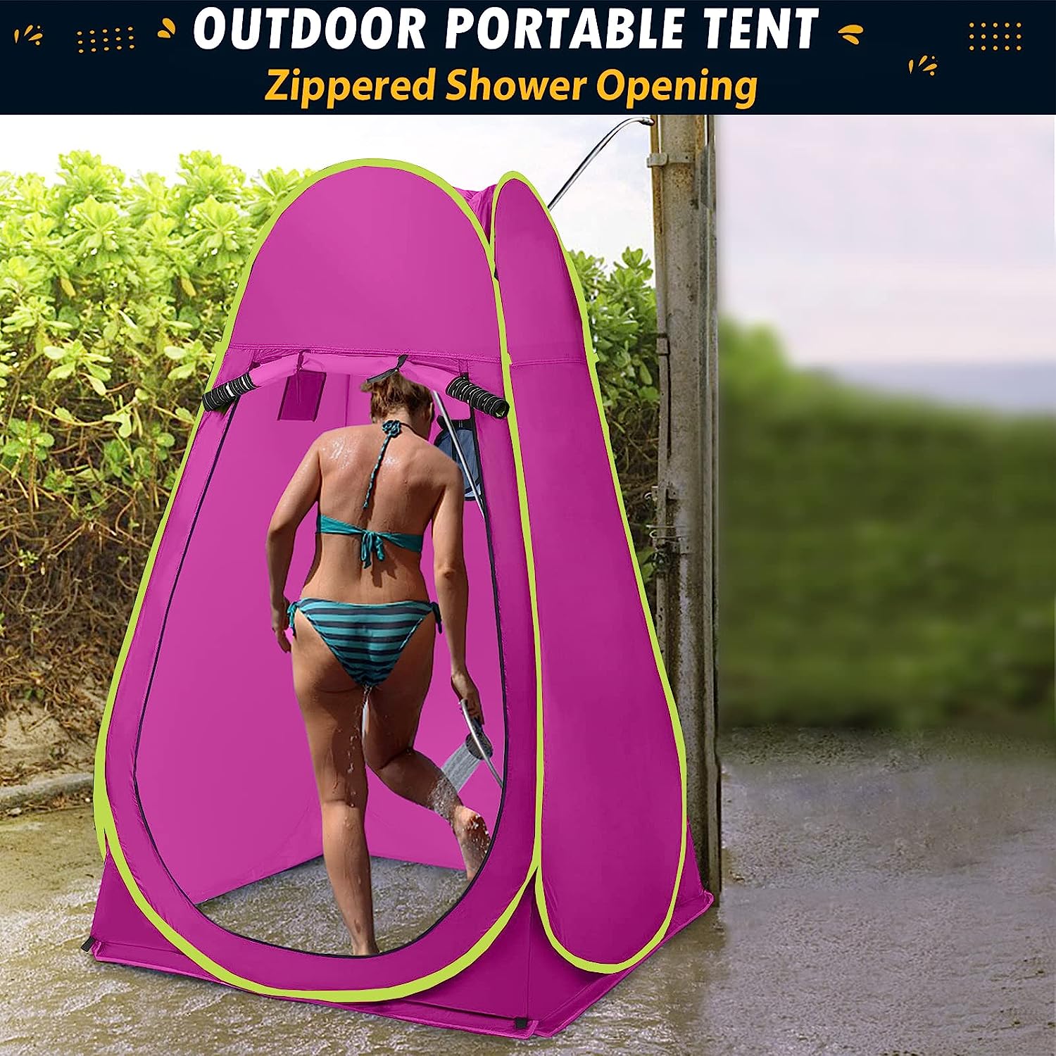 Portable Pop Up Instant Tent - Outdoor Privacy Changing Room for Camping, Shower, and Toilet - Ideal for Camping, Caravan, Picnic, Fishing, Beach - Easy Setup and Convenient Portable Design