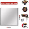Silver BBQ Fire Pit Mat Fireproof Heat Resistant Mat Deck Patio Outdoor Floor Protector