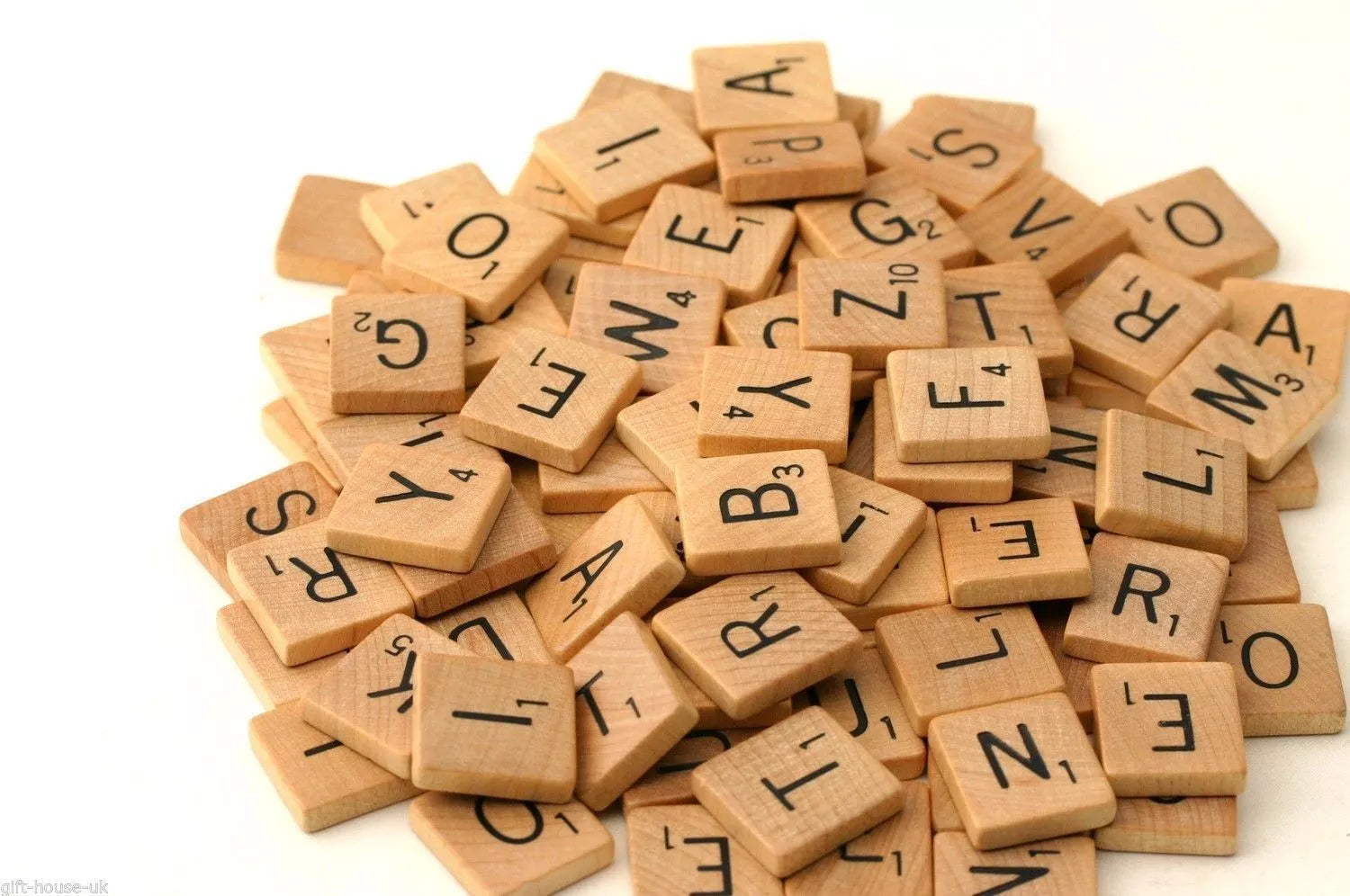 200 Wooden Scrabble Tiles, Wooden Black Letters Boards Crafts Numbers for Board Games, Crafts, ART, DIY Projects, Wall Decore Ideal for Kids Adults Creating Crafts