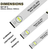 Premium 3pc Strong Aluminium Spirit Level Set - 400mm, 600mm, 1000mm - Accurate Level Tool for Construction, Woodworking, DIY, Bricklaying, Automotive, Landscaping - Silver