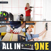 Multi-Purpose Laser Level: 3X Spirit Levels, 3X Red Laser, Tape Measure - DIY Aligner - Self Levelling Metric Rulers